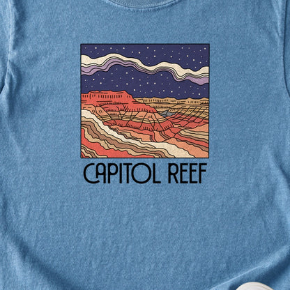 Capitol Reef National Park at Night Kids Cotton T-Shirt