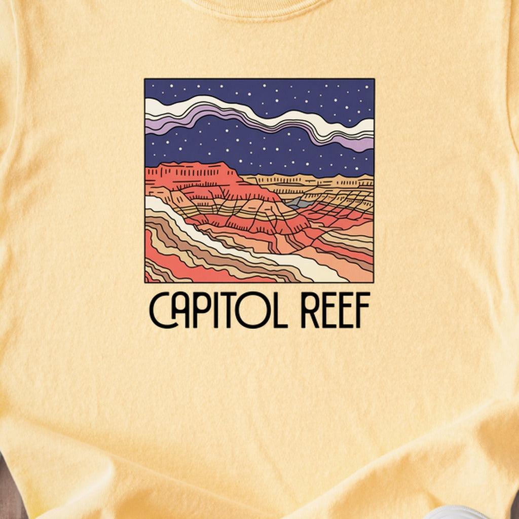 Capitol Reef National Park at Night Kids Cotton T-Shirt
