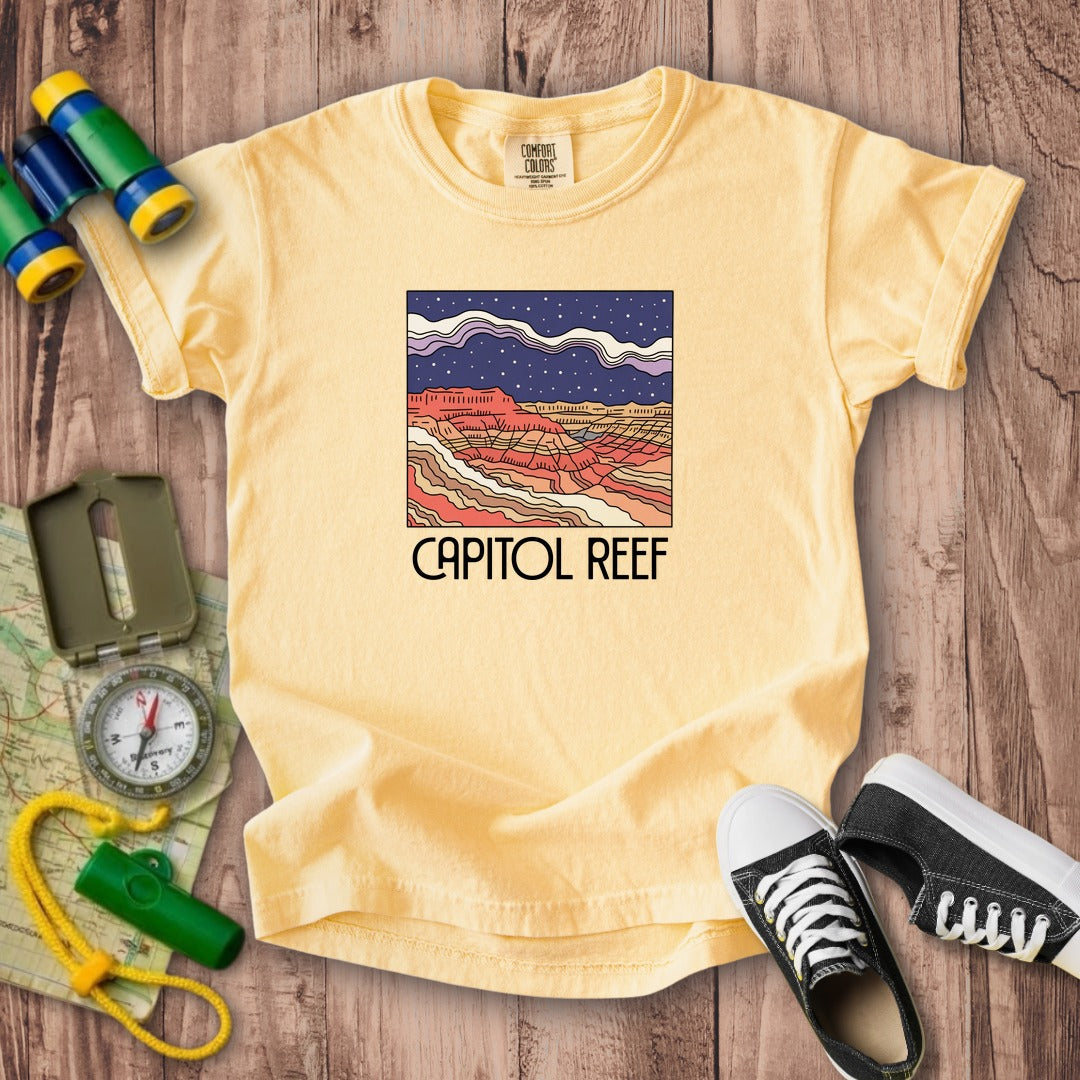 Capitol Reef National Park at Night Kids Cotton T-Shirt