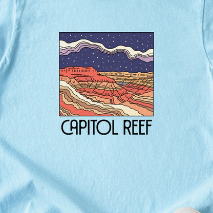 Capitol Reef National Park at Night Kids Cotton T-Shirt