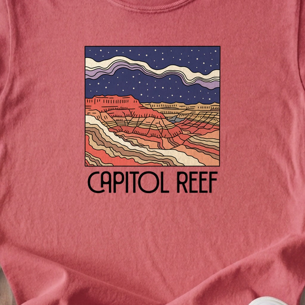Capitol Reef National Park at Night Kids Cotton T-Shirt