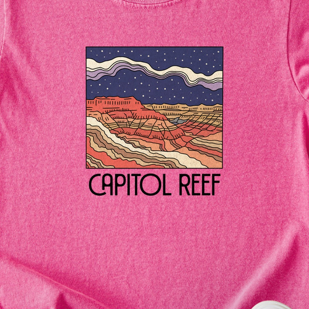 Capitol Reef National Park at Night Kids Cotton T-Shirt