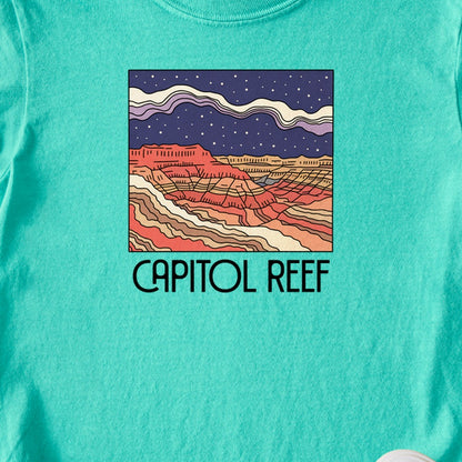 Capitol Reef National Park at Night Kids Cotton T-Shirt