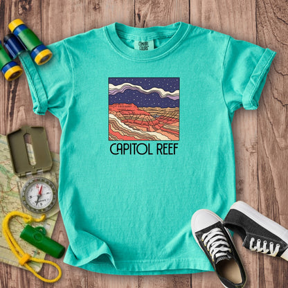 Capitol Reef National Park at Night Kids Cotton T-Shirt