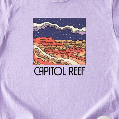 Capitol Reef National Park at Night Kids Cotton T-Shirt
