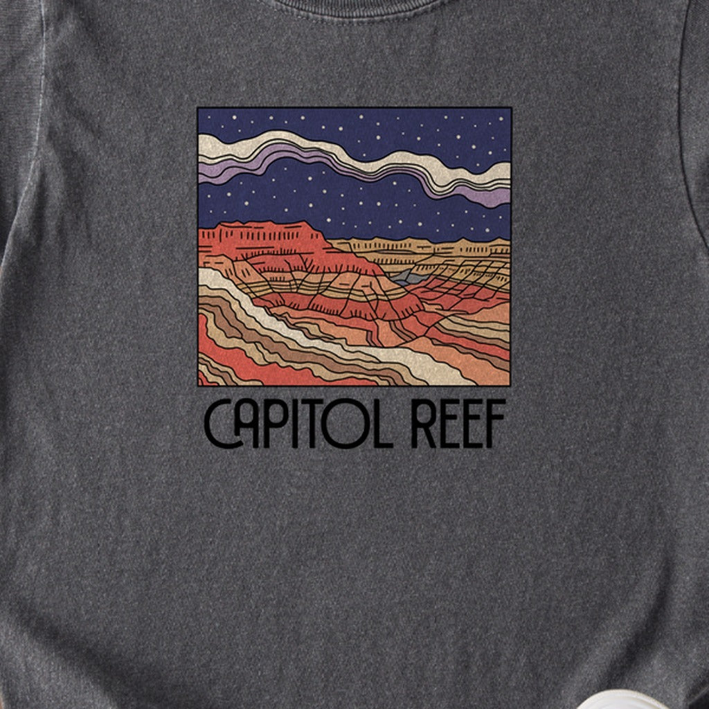 Capitol Reef National Park at Night Kids Cotton T-Shirt