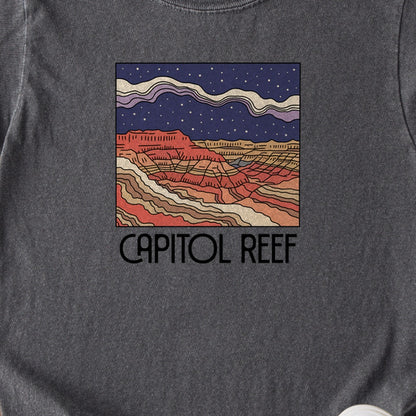 Capitol Reef National Park at Night Kids Cotton T-Shirt