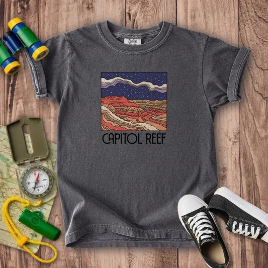 Capitol Reef National Park at Night Kids Cotton T-Shirt