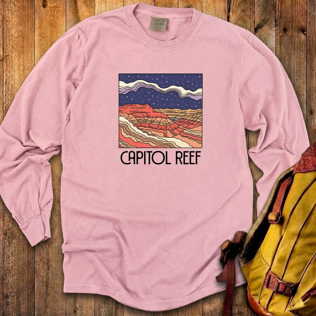Capitol Reef National Park at Night Cotton Long Sleeve