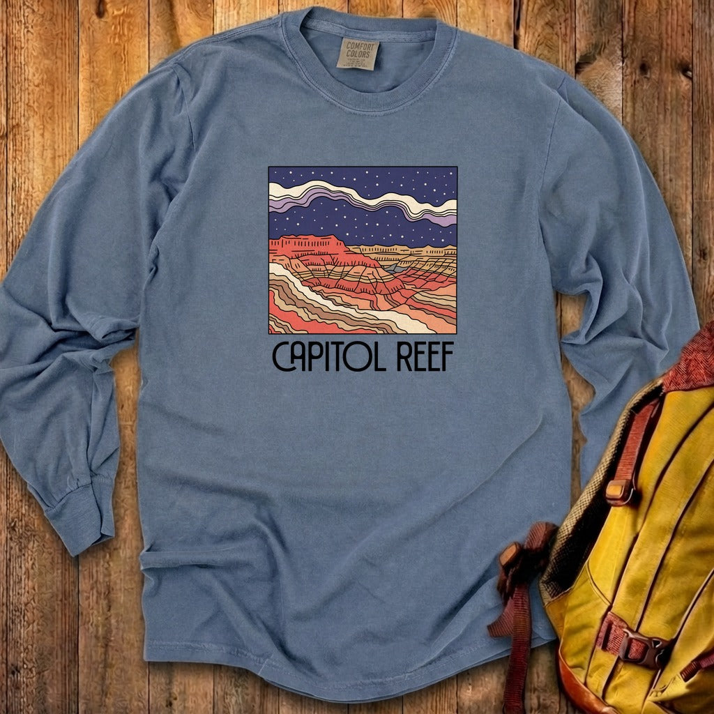 Capitol Reef National Park at Night Cotton Long Sleeve