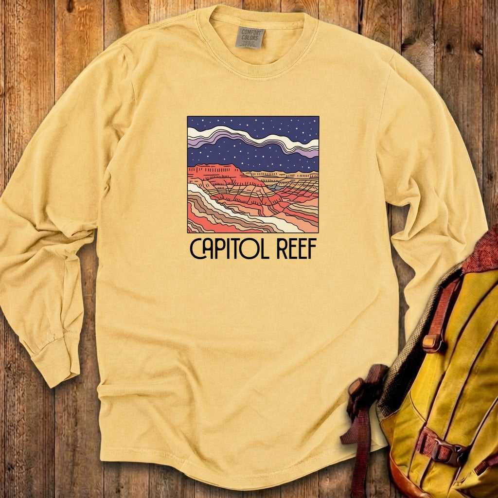 Capitol Reef National Park at Night Cotton Long Sleeve