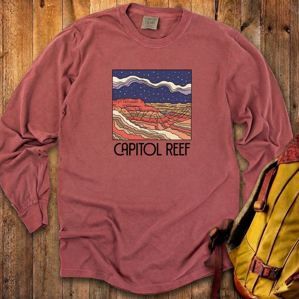 Capitol Reef National Park at Night Cotton Long Sleeve