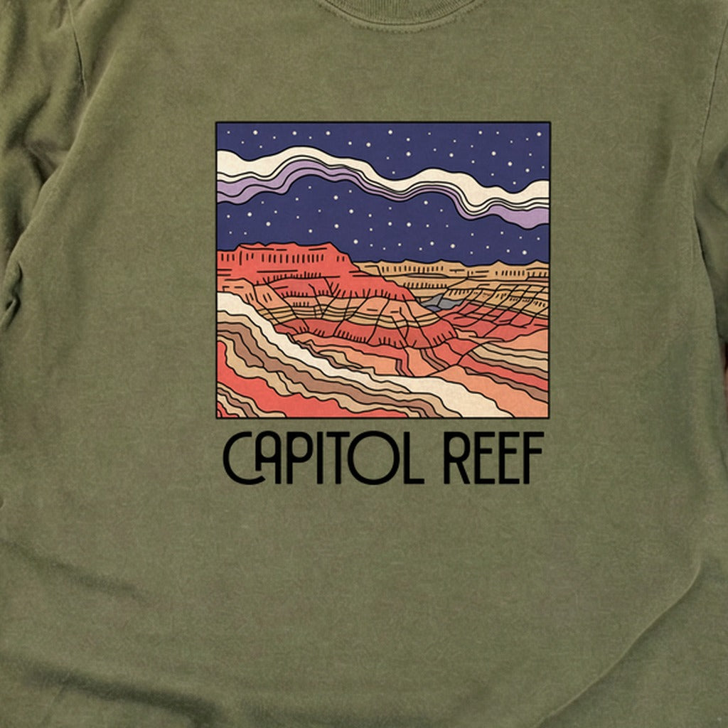 Capitol Reef National Park at Night Cotton Long Sleeve