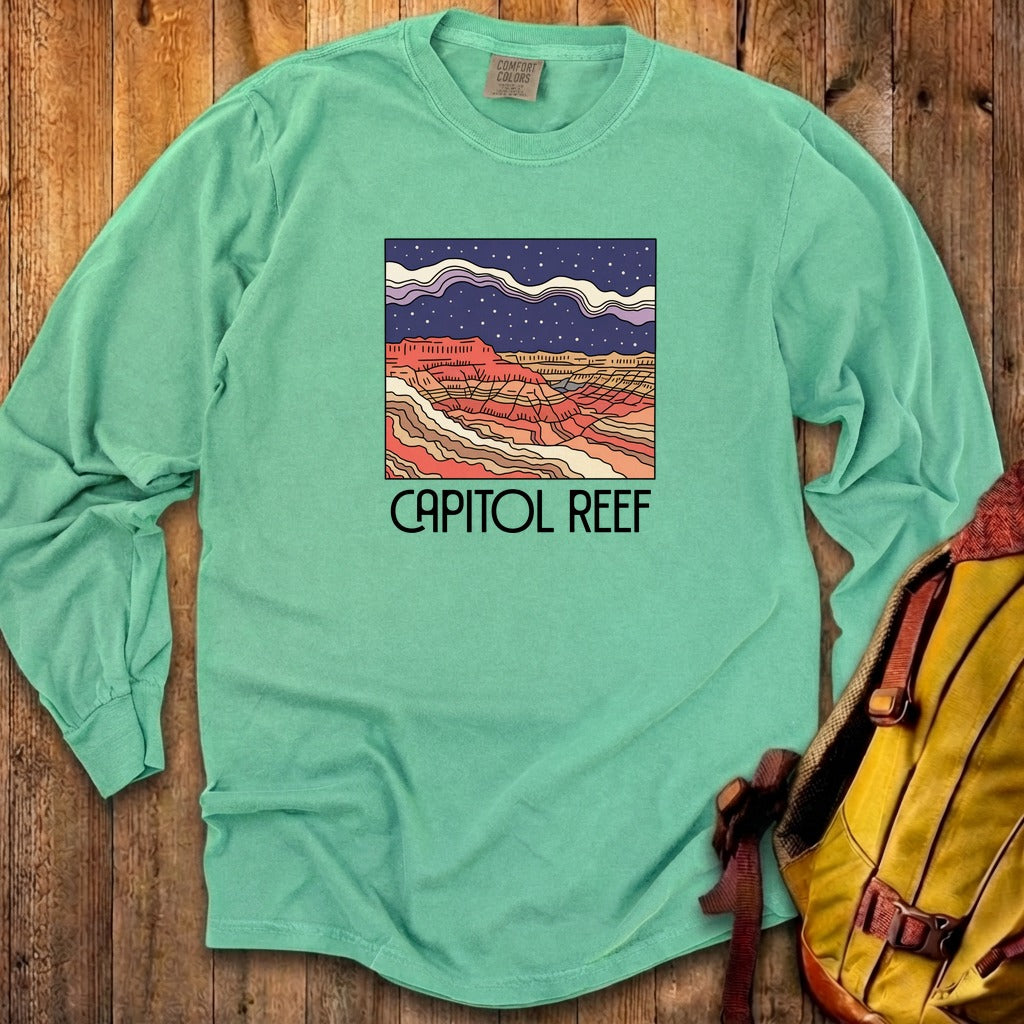 Capitol Reef National Park at Night Cotton Long Sleeve