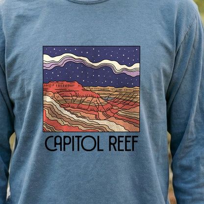 Capitol Reef National Park at Night Cotton Long Sleeve