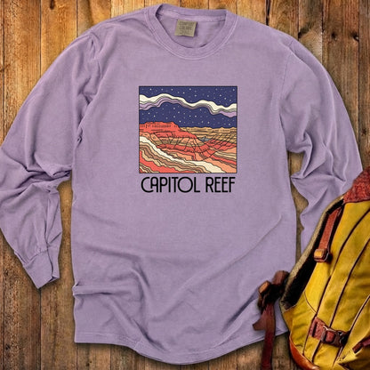 Capitol Reef National Park at Night Cotton Long Sleeve