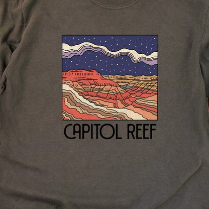 Capitol Reef National Park at Night Cotton Long Sleeve