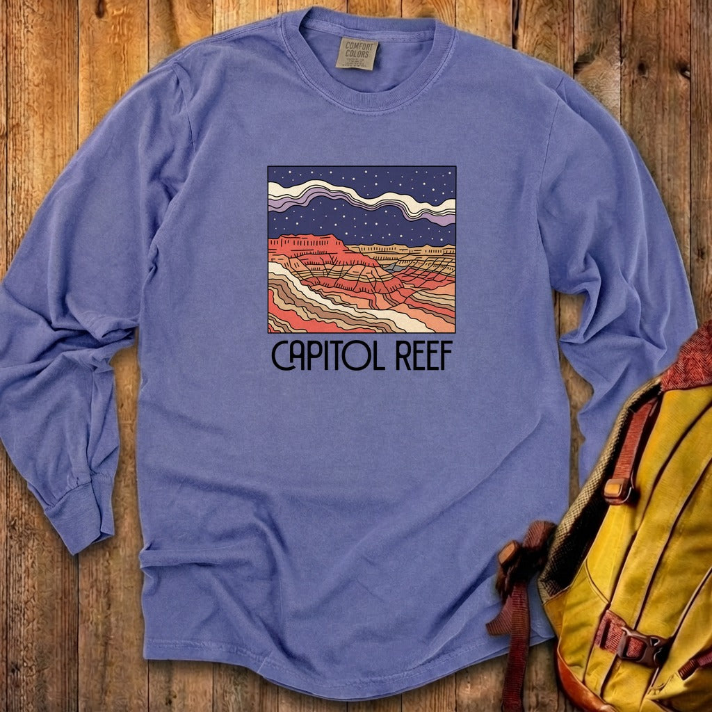 Capitol Reef National Park at Night Cotton Long Sleeve