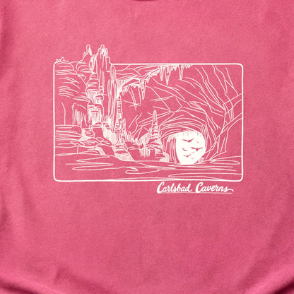 Carlsbad Caverns Line Drawing Cotton T-Shirt
