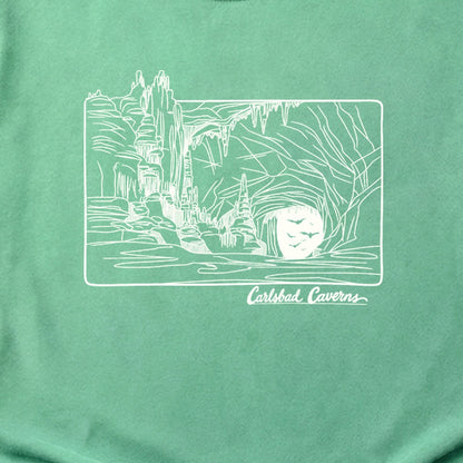 Carlsbad Caverns Line Drawing Cotton T-Shirt