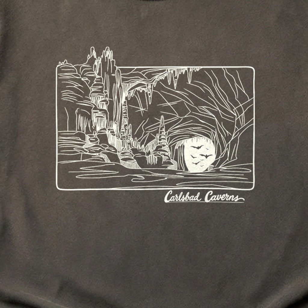 Carlsbad Caverns Line Drawing Cotton T-Shirt