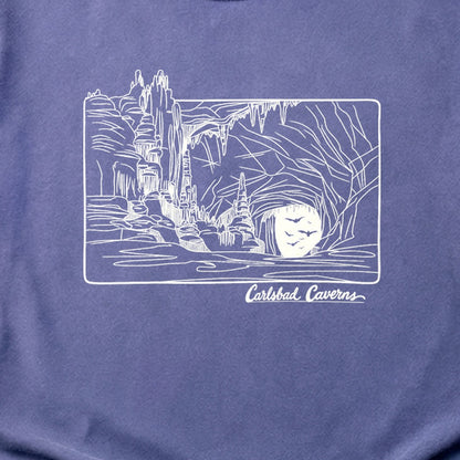 Carlsbad Caverns Line Drawing Cotton T-Shirt