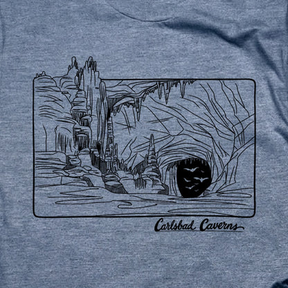 Carlsbad Caverns Line Drawing T-Shirt