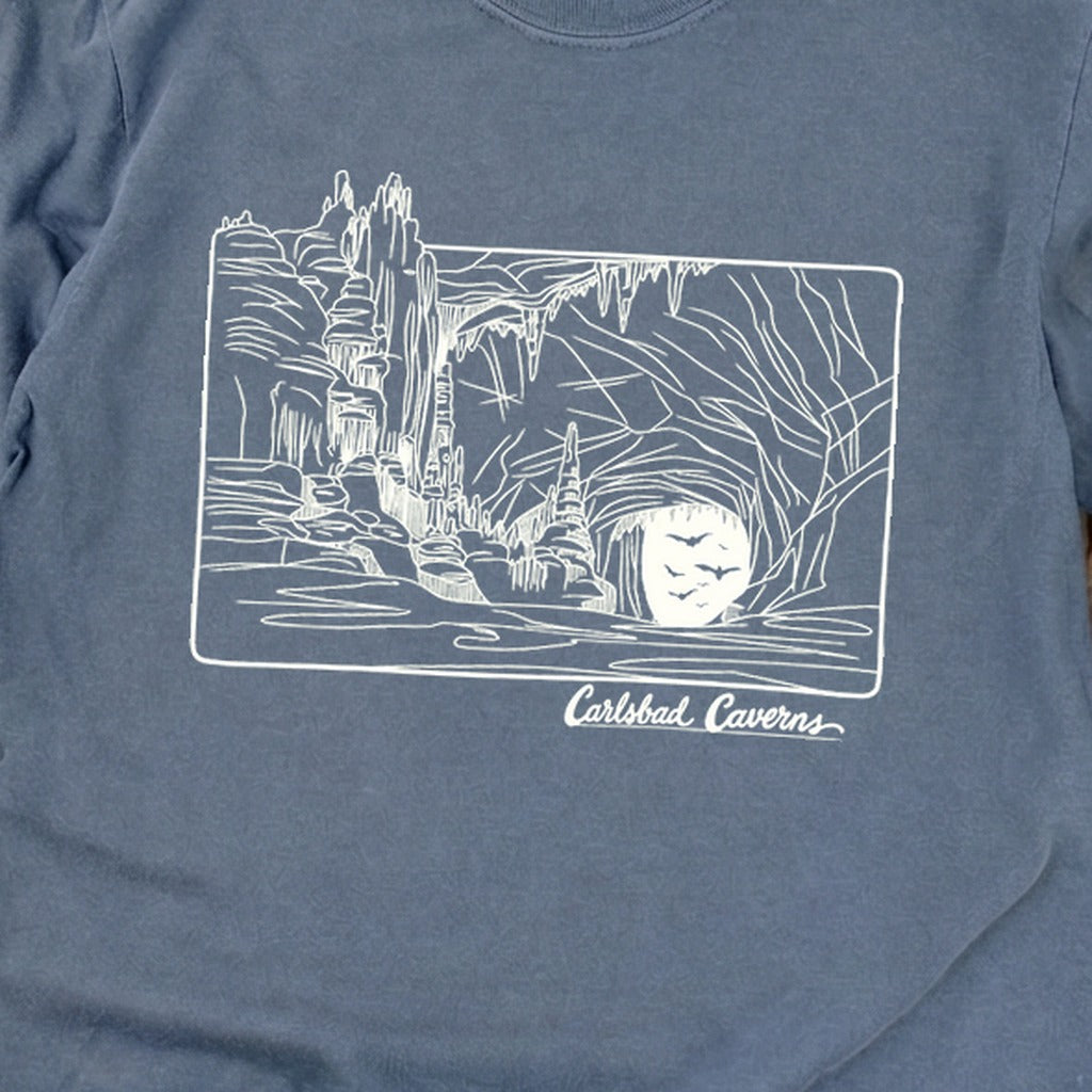 Carlsbad Caverns Line Drawing Cotton Long Sleeve