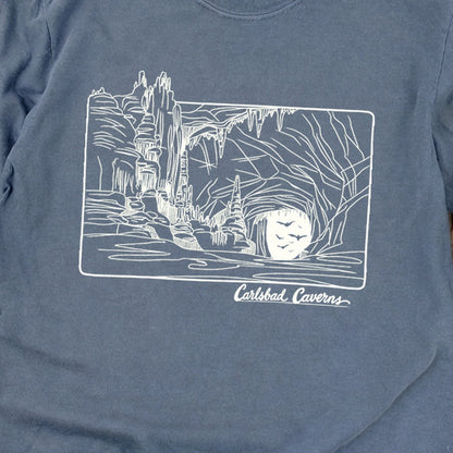 Carlsbad Caverns Line Drawing Cotton Long Sleeve