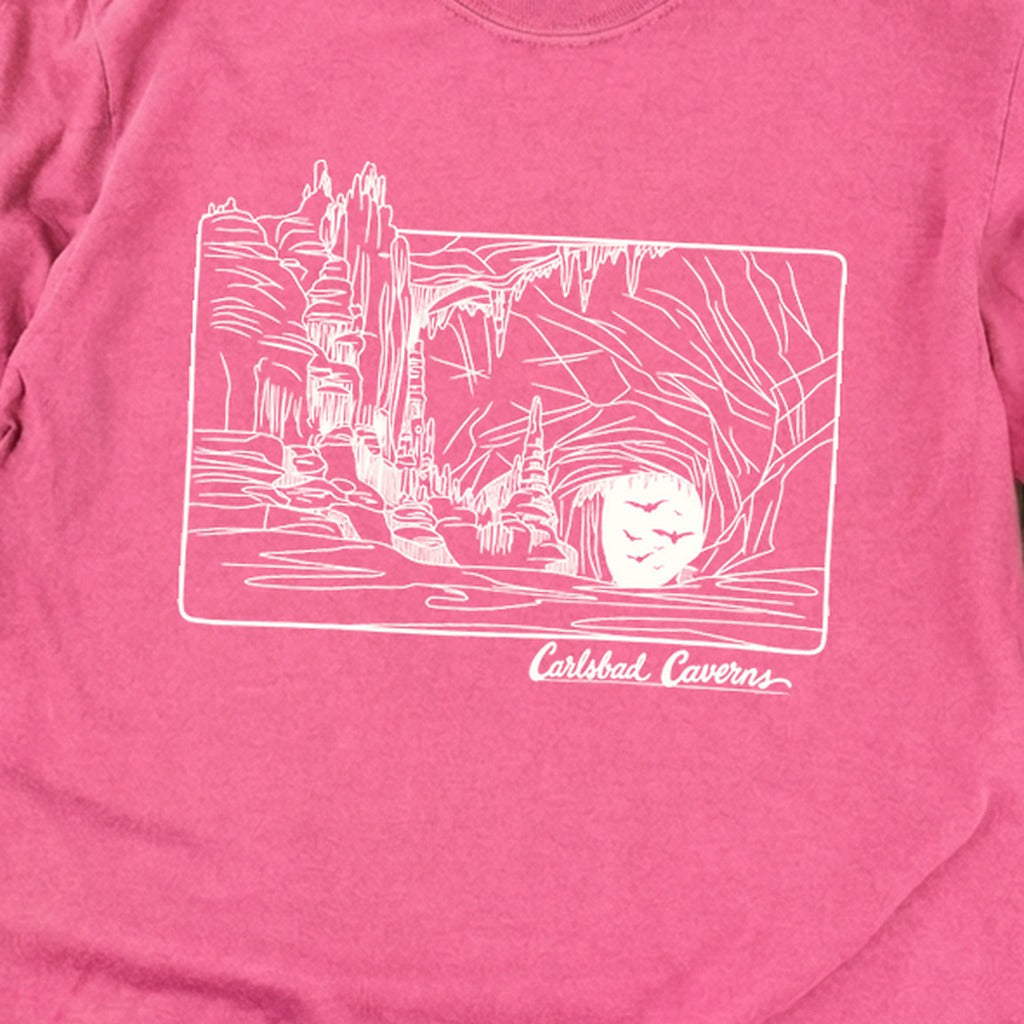 Carlsbad Caverns Line Drawing Cotton Long Sleeve