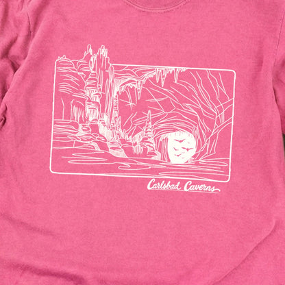 Carlsbad Caverns Line Drawing Cotton Long Sleeve