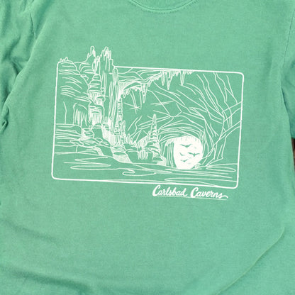 Carlsbad Caverns Line Drawing Cotton Long Sleeve