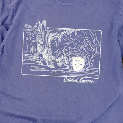 Carlsbad Caverns Line Drawing Cotton Long Sleeve