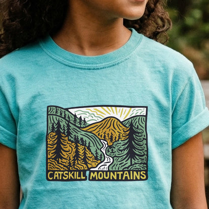 Catskill Mountains Kids Cotton T-Shirt