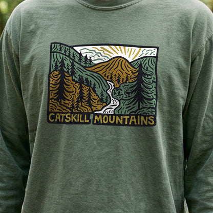 Catskill Mountains Cotton Long Sleeve