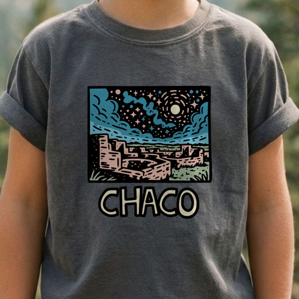 Chaco Culture National Historical Park at Night Kids Cotton T-Shirt