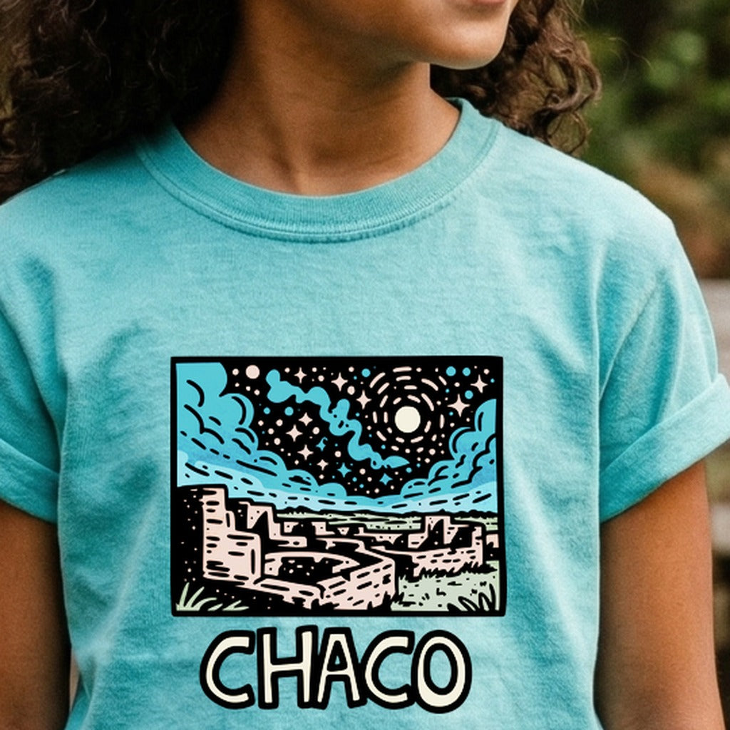 Chaco Culture National Historical Park at Night Kids Cotton T-Shirt