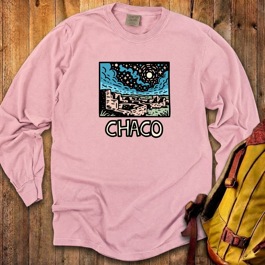 Chaco Culture National Historical Park at Night Cotton Long Sleeve