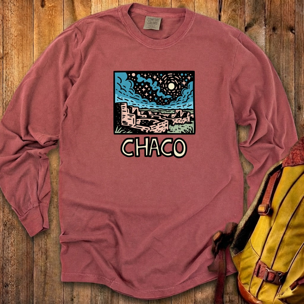 Chaco Culture National Historical Park at Night Cotton Long Sleeve