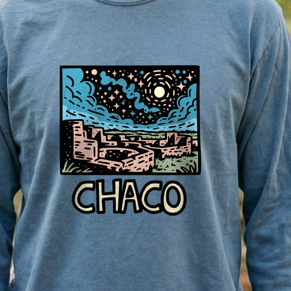 Chaco Culture National Historical Park at Night Cotton Long Sleeve