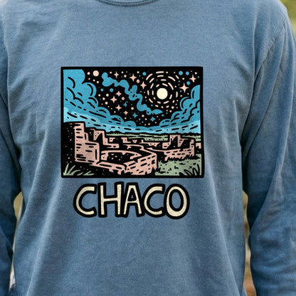 Chaco Culture National Historical Park at Night Cotton Long Sleeve