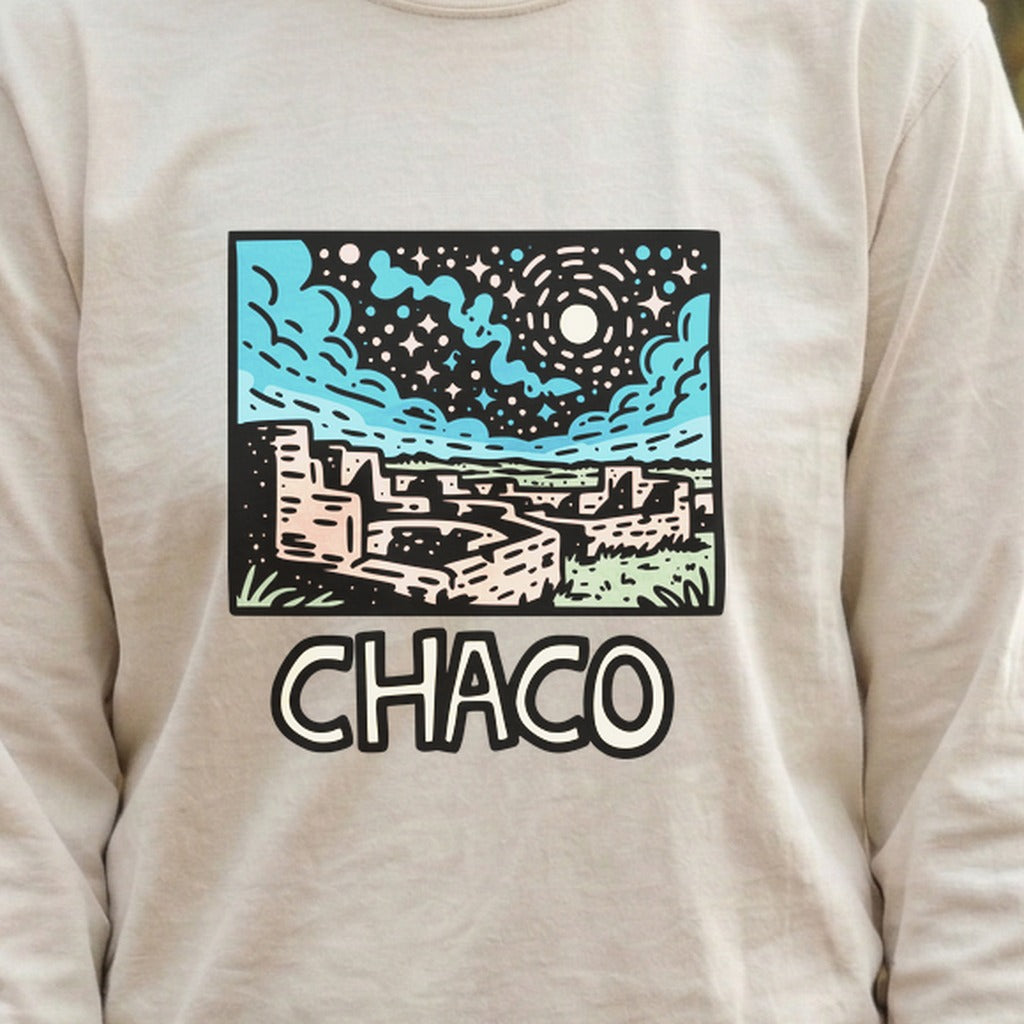 Chaco Culture National Historical Park at Night Cotton Long Sleeve