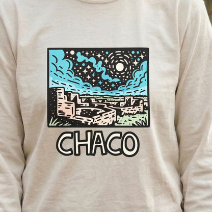 Chaco Culture National Historical Park at Night Cotton Long Sleeve