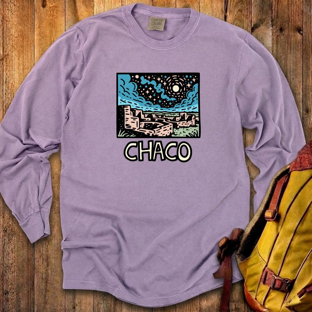 Chaco Culture National Historical Park at Night Cotton Long Sleeve