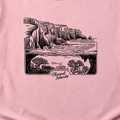 Channel Islands Line Drawing Cotton T-Shirt