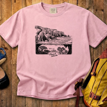 Channel Islands Line Drawing Cotton T-Shirt