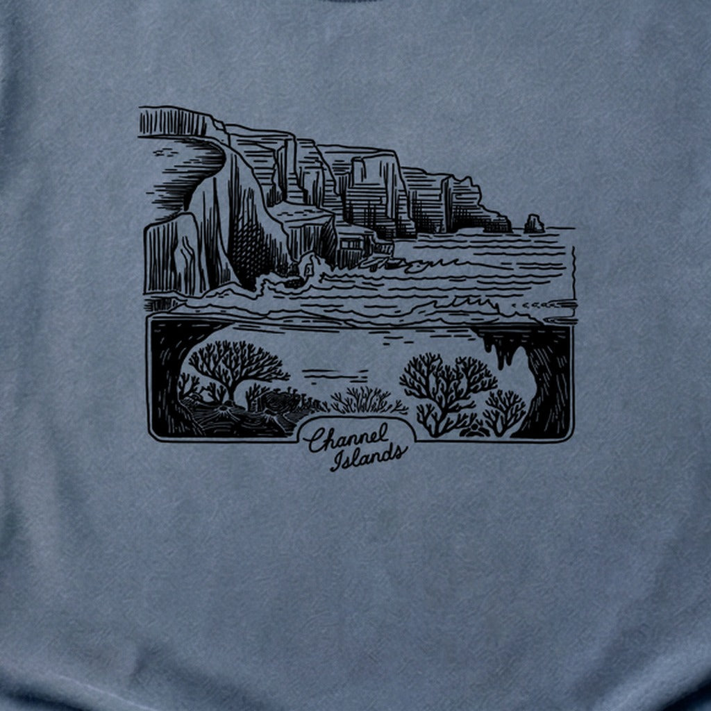 Channel Islands Line Drawing Cotton T-Shirt