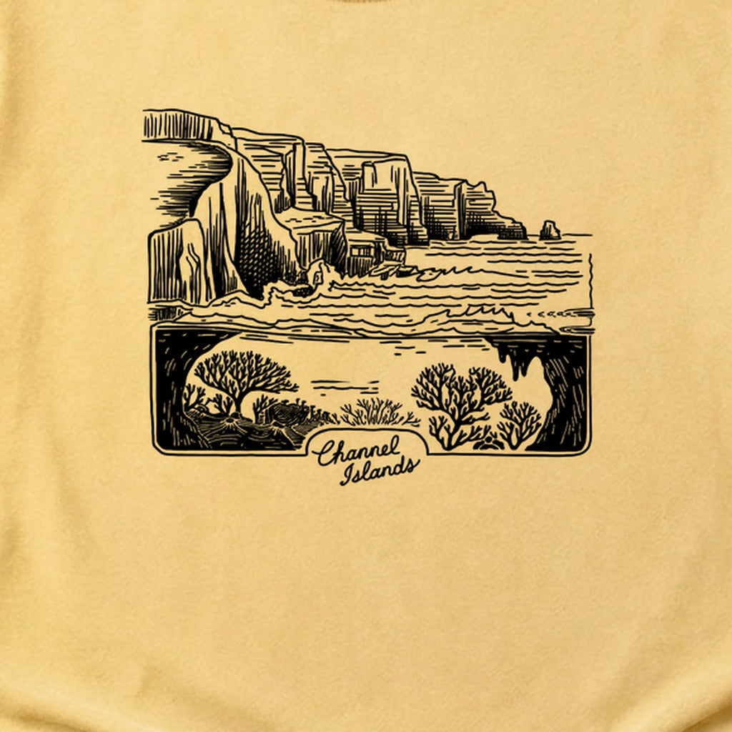 Channel Islands Line Drawing Cotton T-Shirt