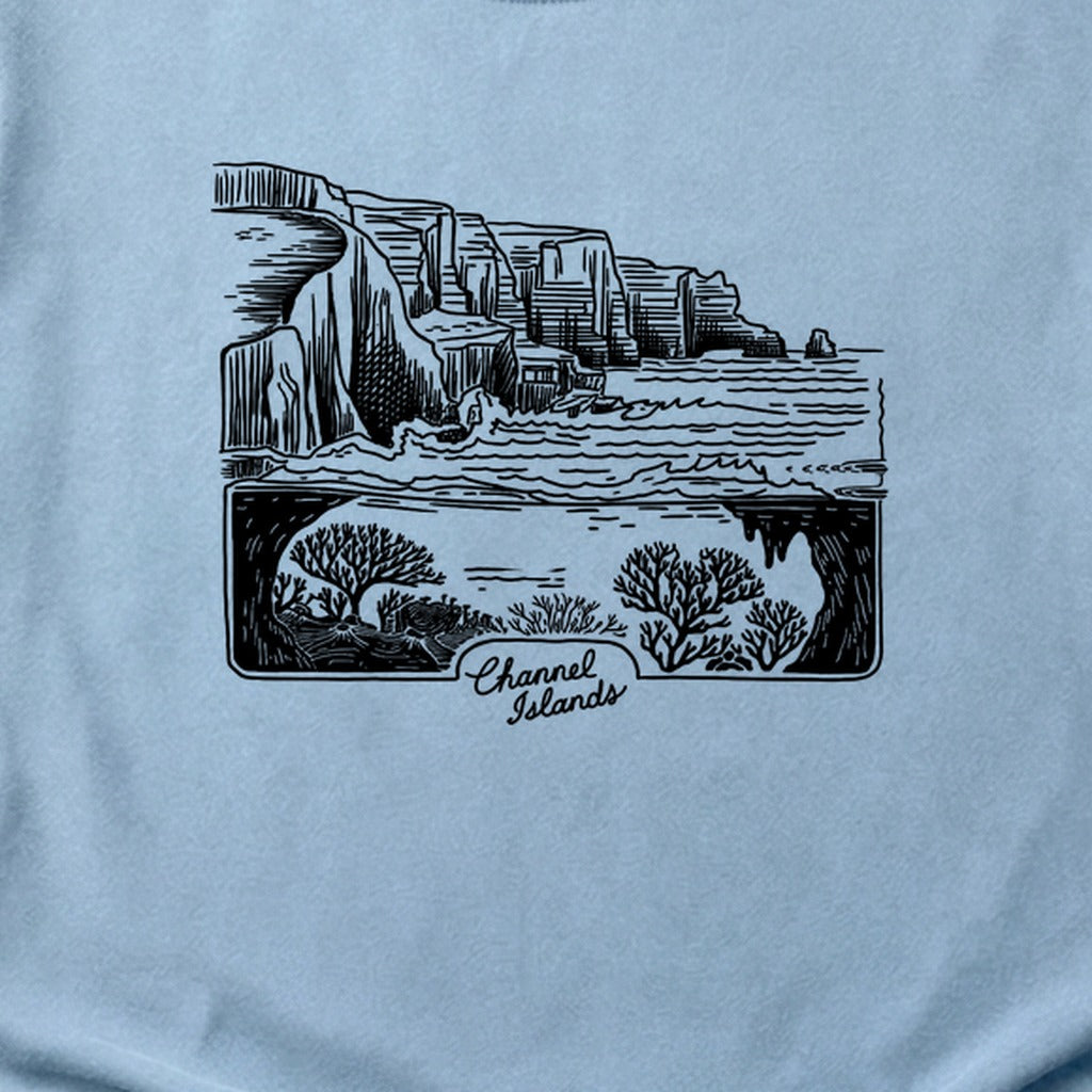 Channel Islands Line Drawing Cotton T-Shirt