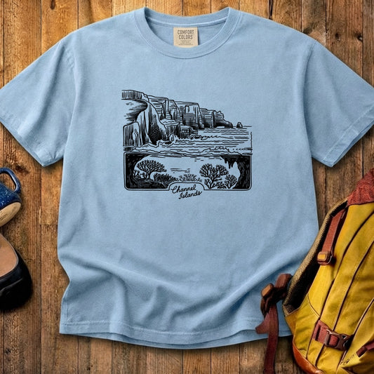 Channel Islands Line Drawing Cotton T-Shirt